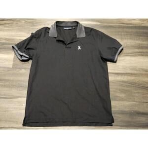 Psycho Bunny Short Sleeve Black Grey Pima Cotton Polo Shirt Size 7
